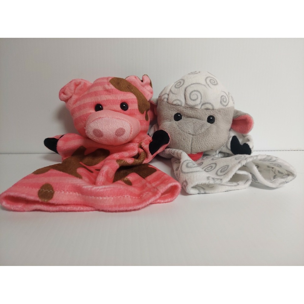 Melissa & Doug Farm Friends Lamb And Pig Soft Hand Puppets Plush